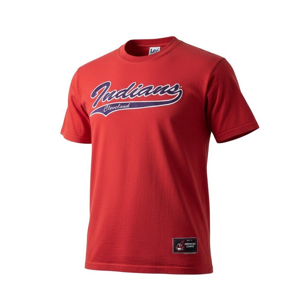 Vintage 2007 Cleveland Indians T-Shirt L Lee Sport Chief‎ Wahoo MLB Red Tee
